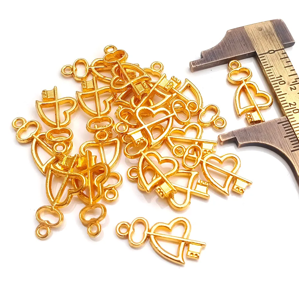 10 PCS PACK 'KEY CHARMS FOR JEWELLERY MAKING CHARMS FOR JEWELLERY MAKING' APPROX SIZE 21 MM