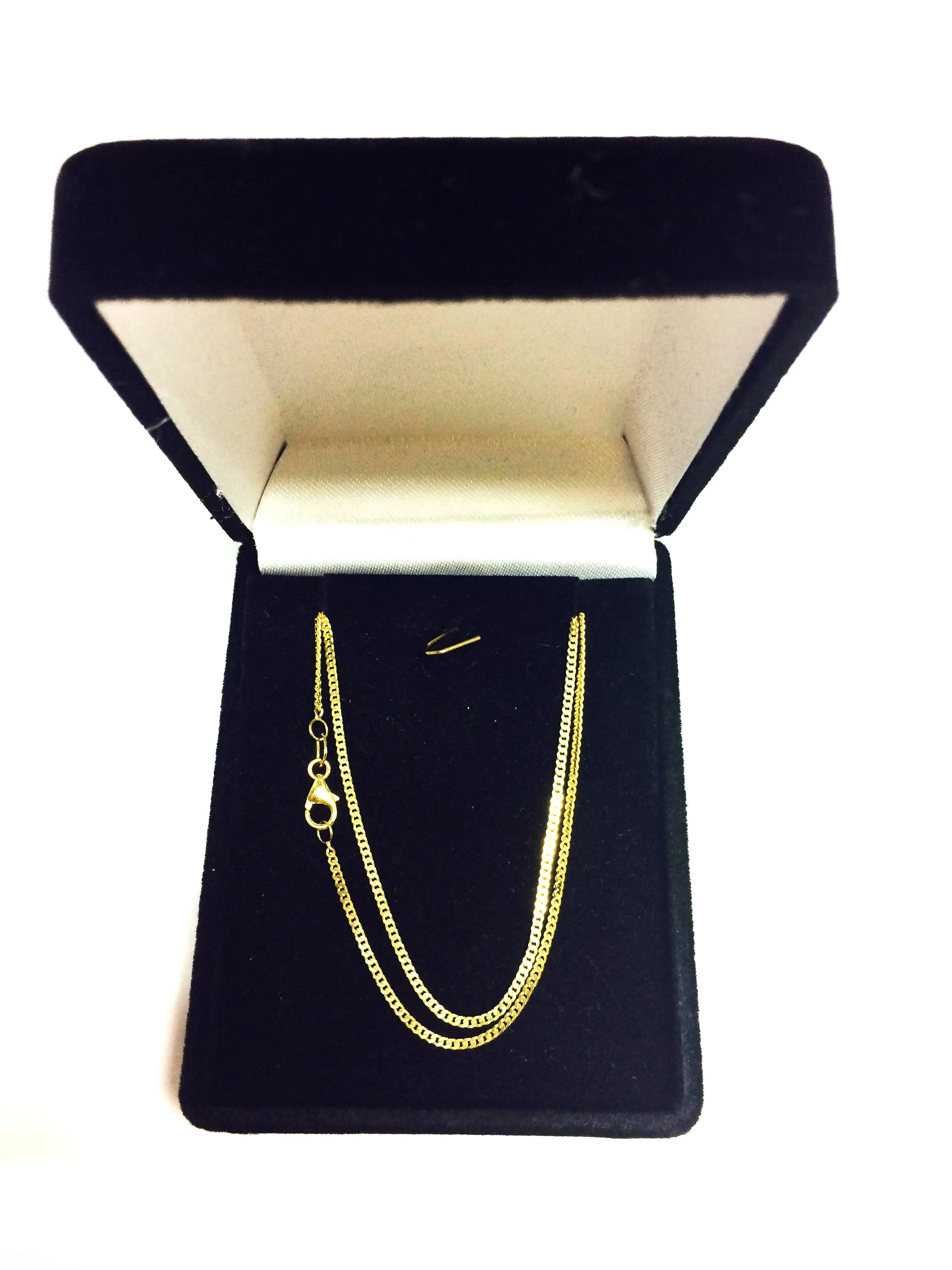 10k Yellow Gold Gourmette Chain Necklace, 1.5mm