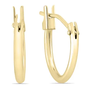 14K Yellow Gold 12Mm Hoop Earrings (1.5Mm Gauges)