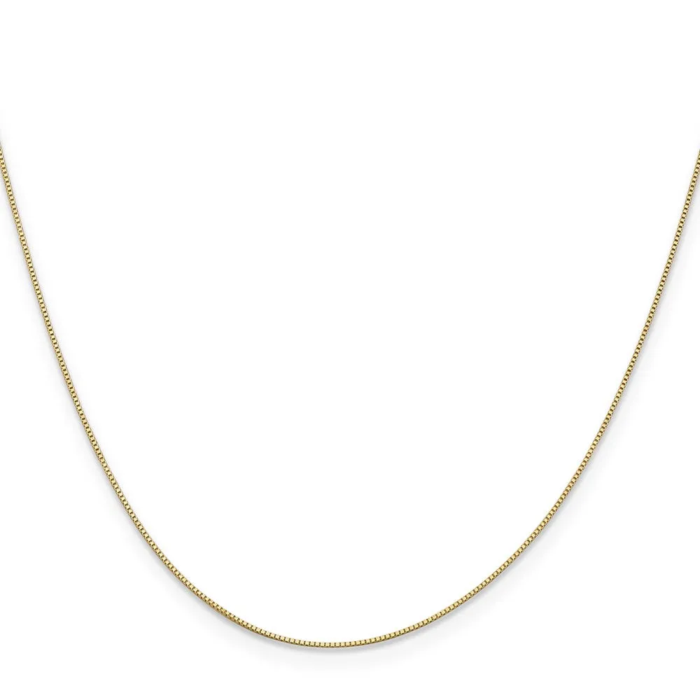 14KT Yellow Gold 20-inch 0.5MM Box Pendant Chain