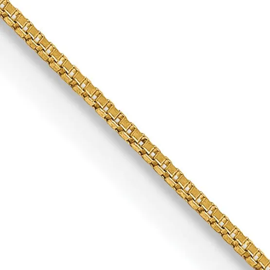 14KT Yellow Gold 20-inch 0.5MM Box Pendant Chain