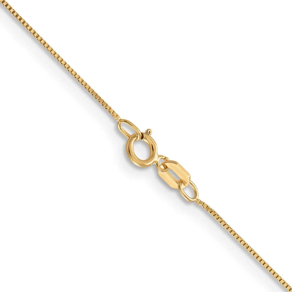 14KT Yellow Gold 20-inch 0.5MM Box Pendant Chain