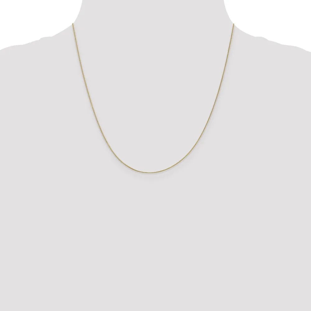 14KT Yellow Gold 20-inch 0.5MM Box Pendant Chain