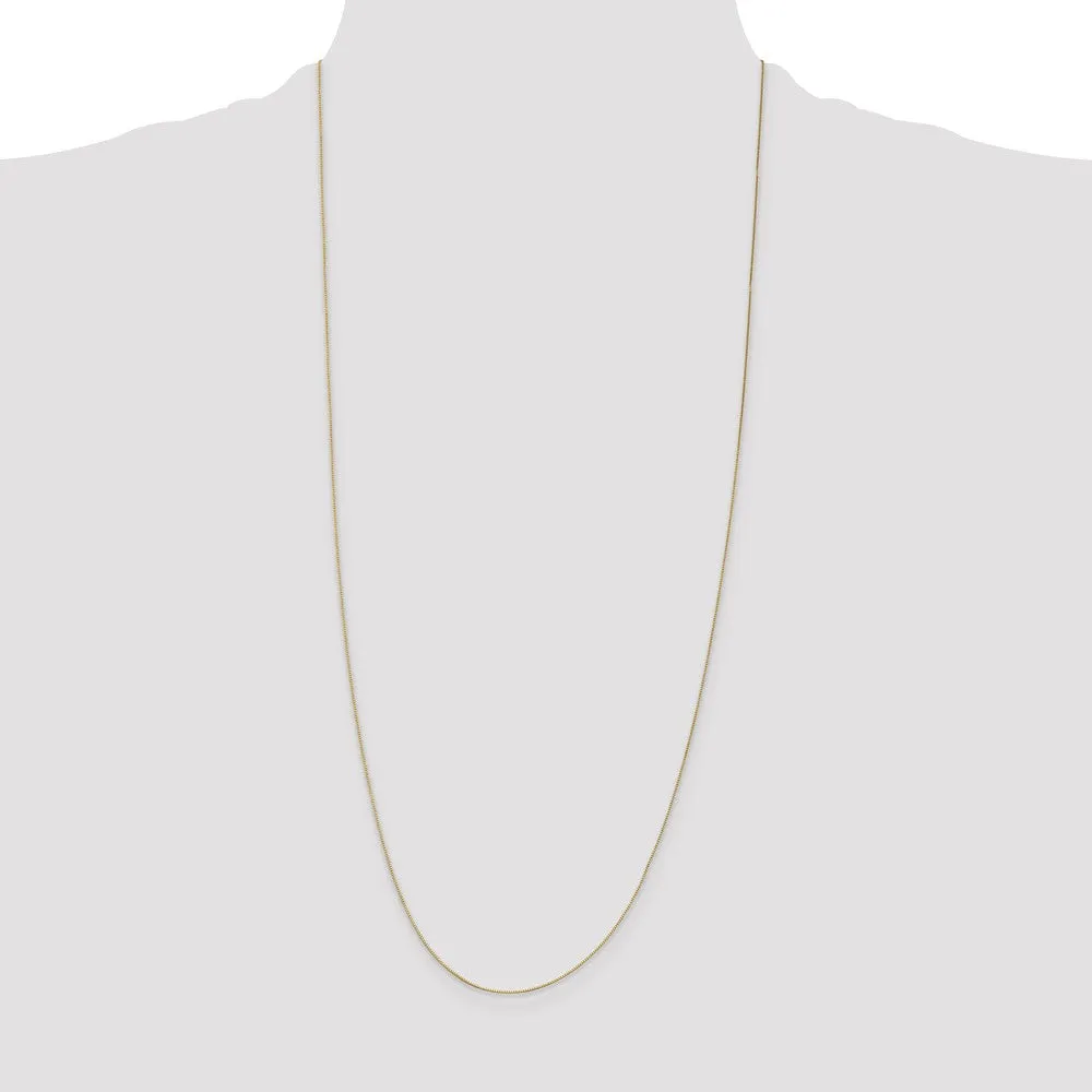 14KT Yellow Gold 30-inch 0.5MM Box Pendant Chain