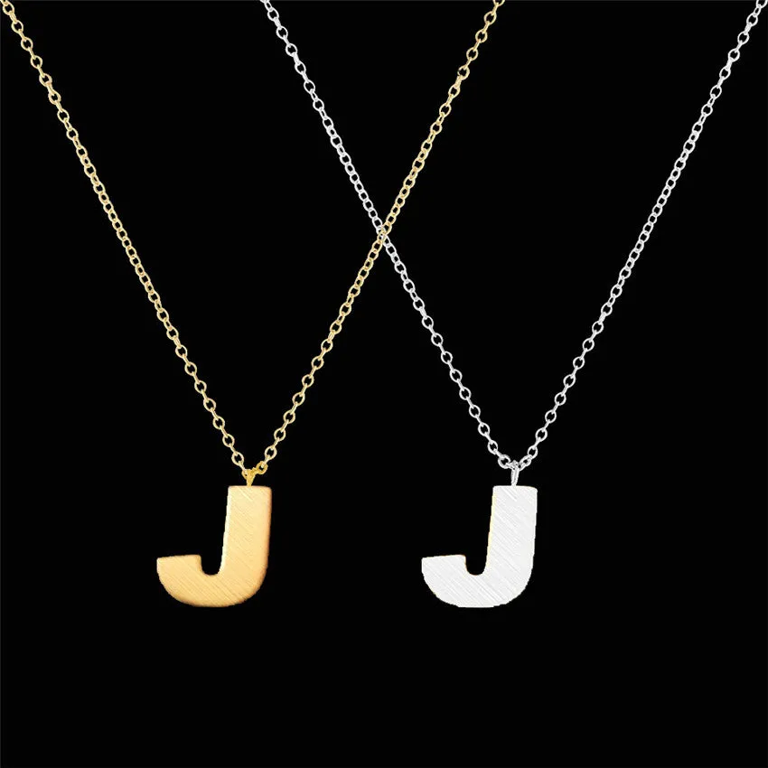 1PCS Initial Letter Necklace Stainless