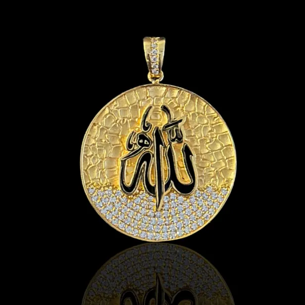 21K Solid Gold Allah Pendant