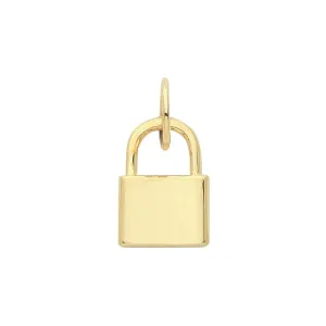 9CT GOLD PADLOCK PENDANT