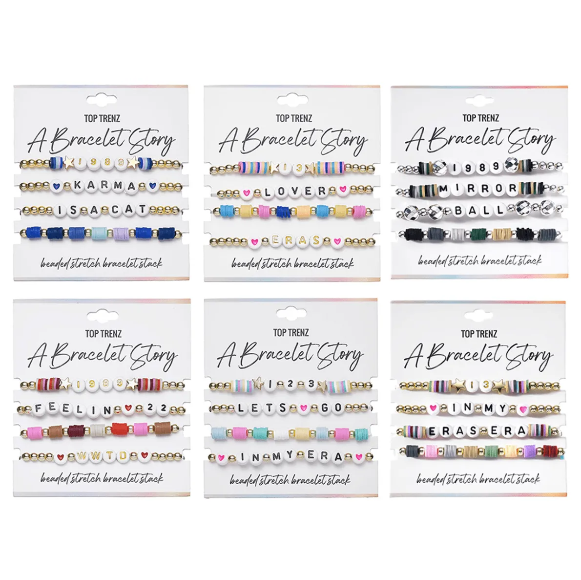 A Bracelet Story - Eras Edition Beaded Stretch Bracelets (4 bracelets per card)