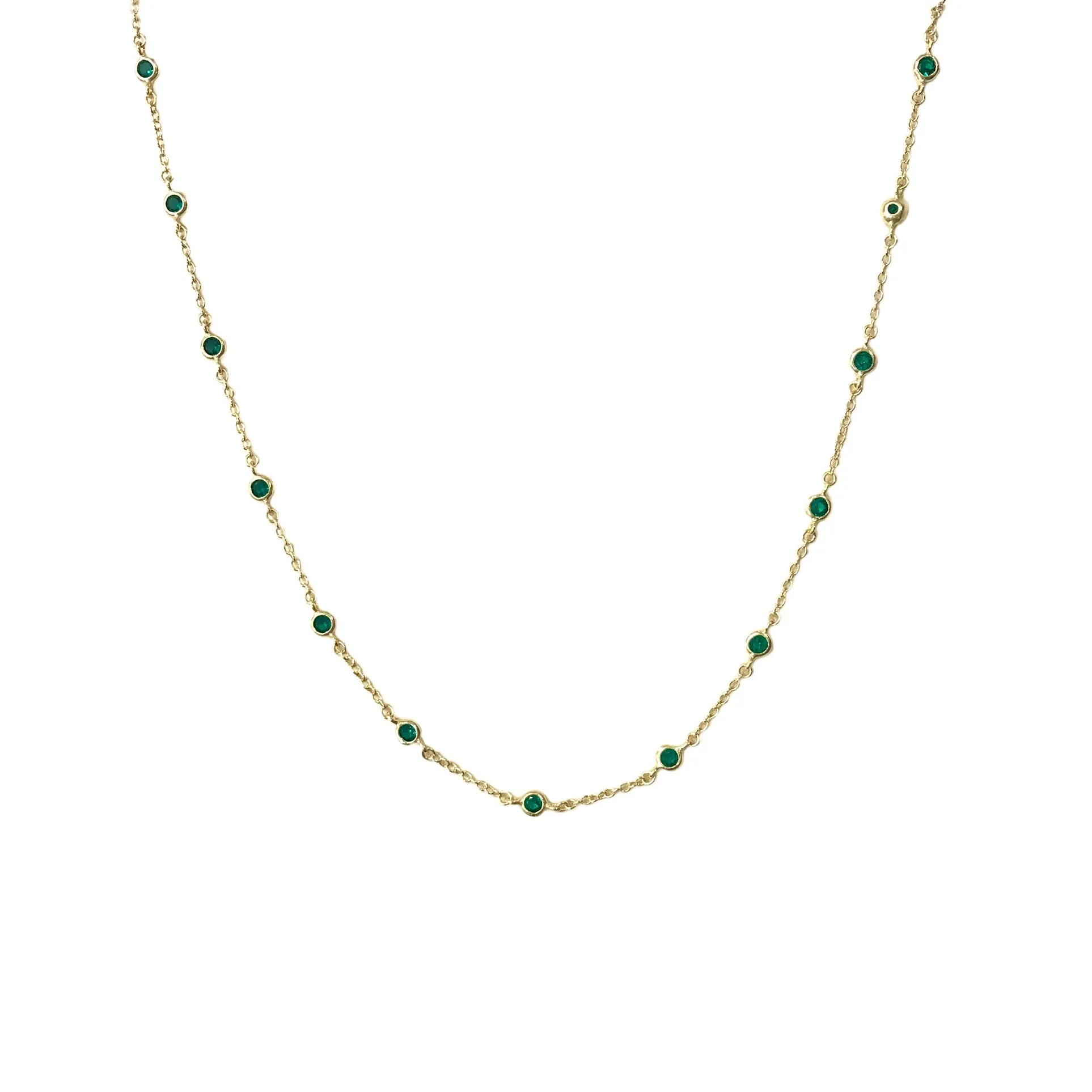 Amy Bezel Station Chain Necklace