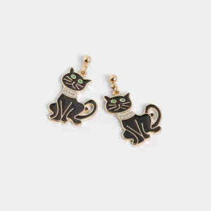 Black Cat Earring