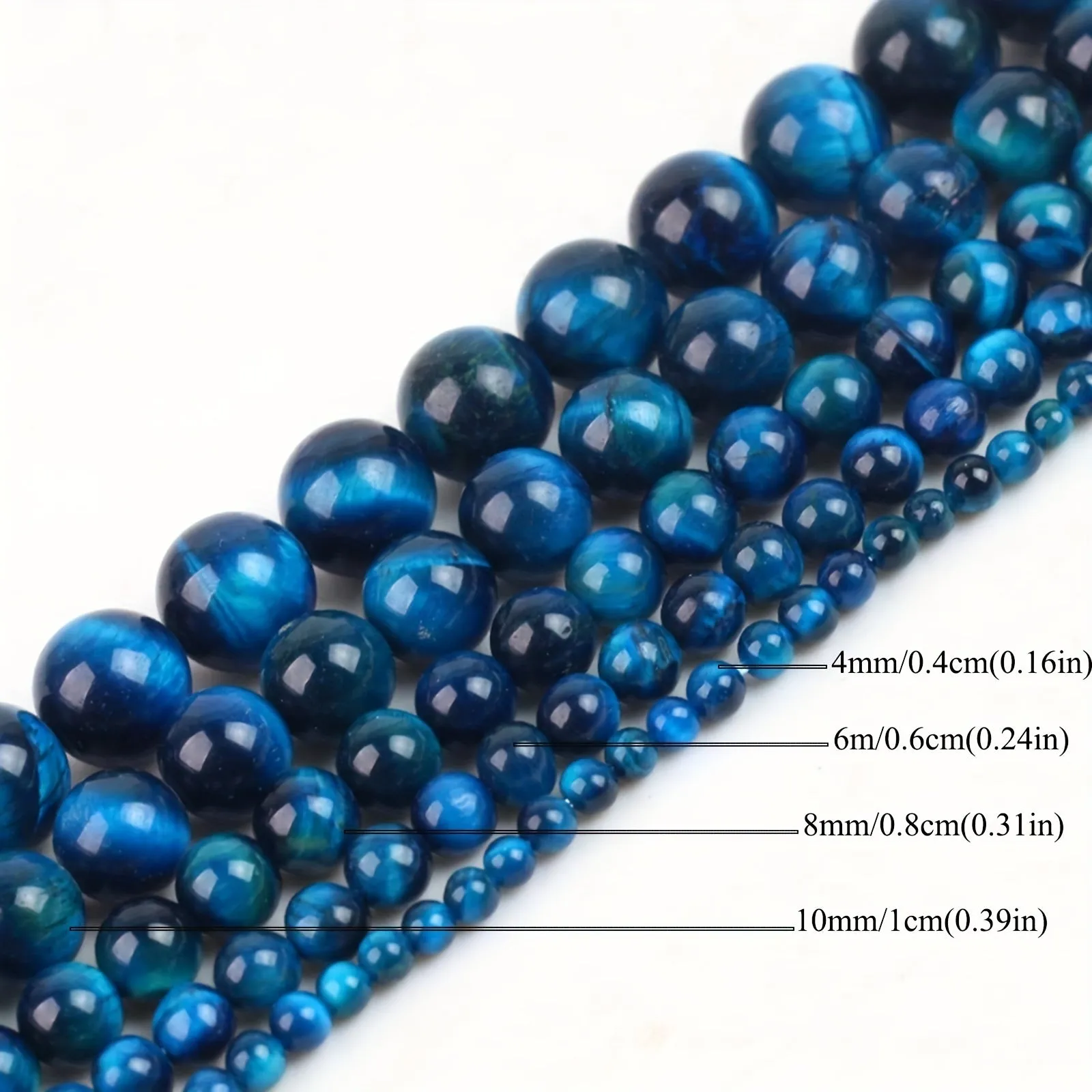 Blue Tiger Eye Stone Beads for DIY Jewelry Making