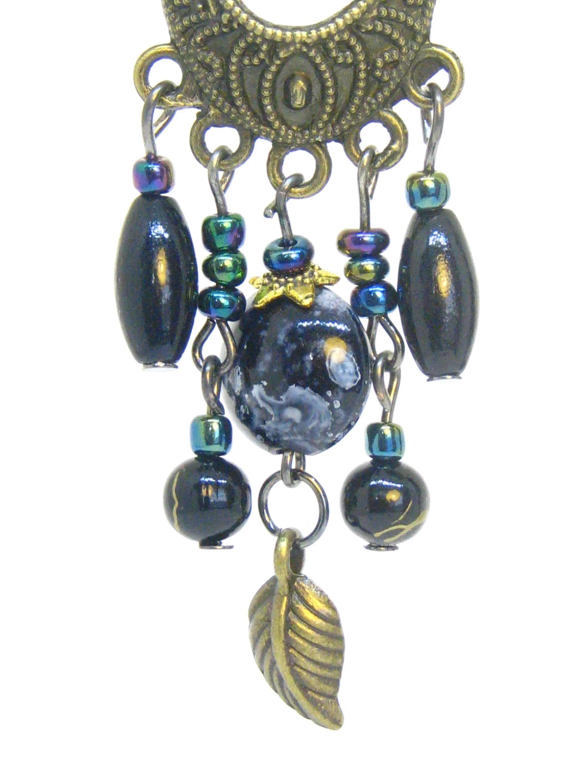 Bohemian Earrings Long Drop Hook Chandelier Bronze