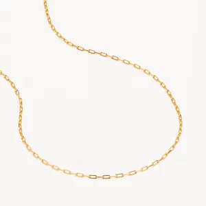 By Charlotte 18” 3mm Link Chain Necklace, Gold or Silver