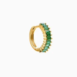 Capri Emerald Hoop Piercing Gold