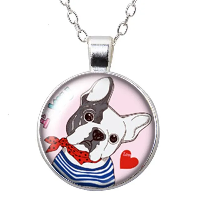 Cartoon Lovely Dogs Love Photo Pendant