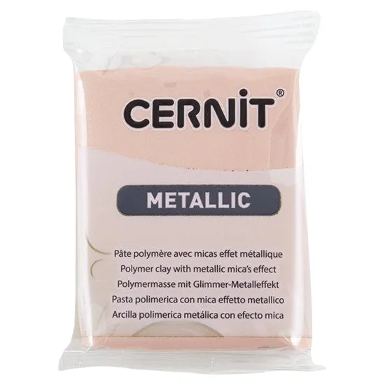 Cernit Metallic Polymer Clay - Pink Gold 2oz (56g) block