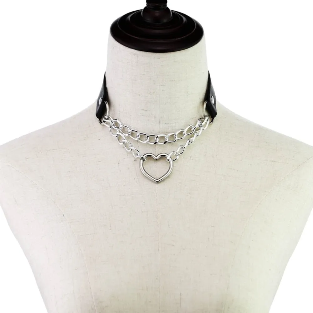 Chained Valentine Choker (15 Colors)