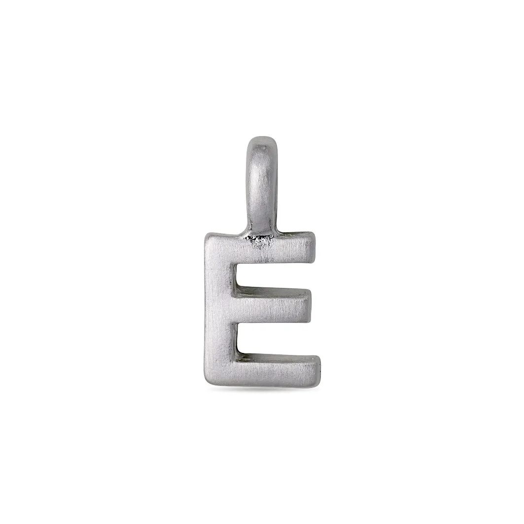 CHARM E pendant, silver-plated