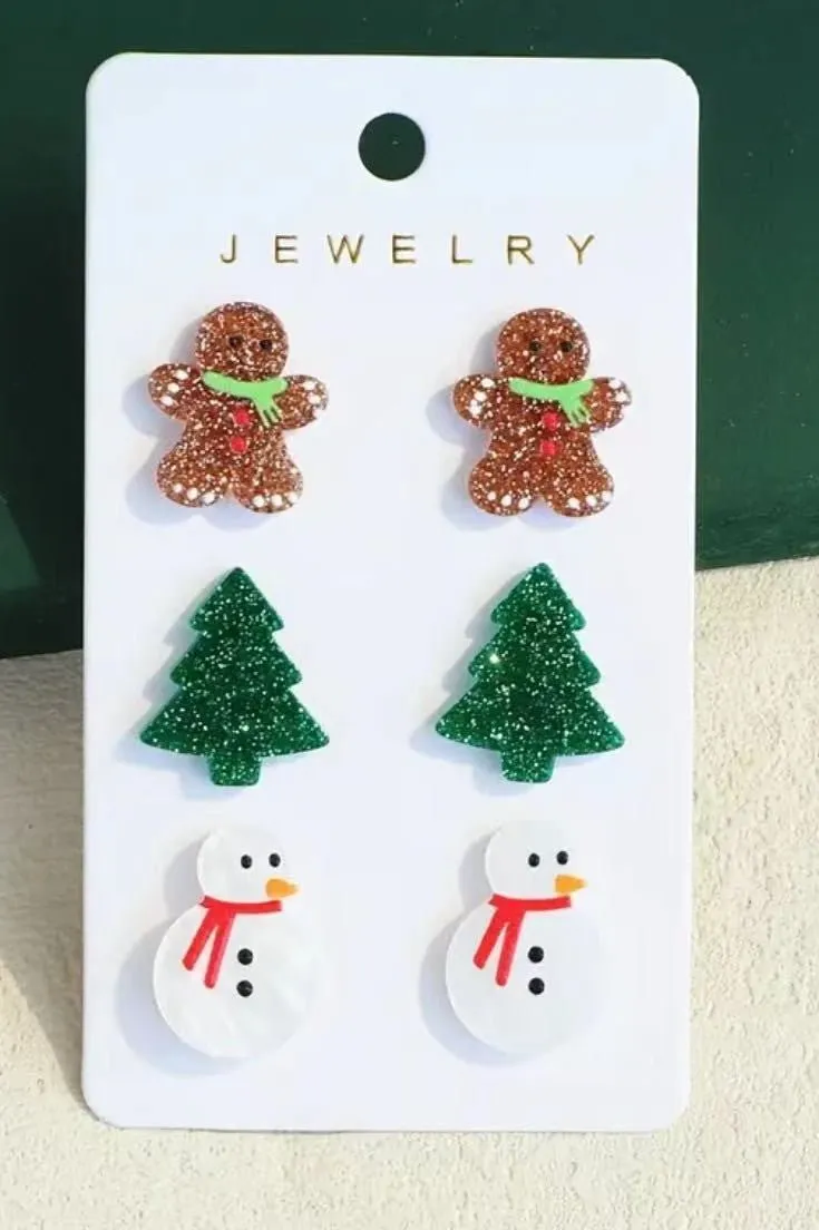 CHRISTMAS EARRINGS TRIO PACK