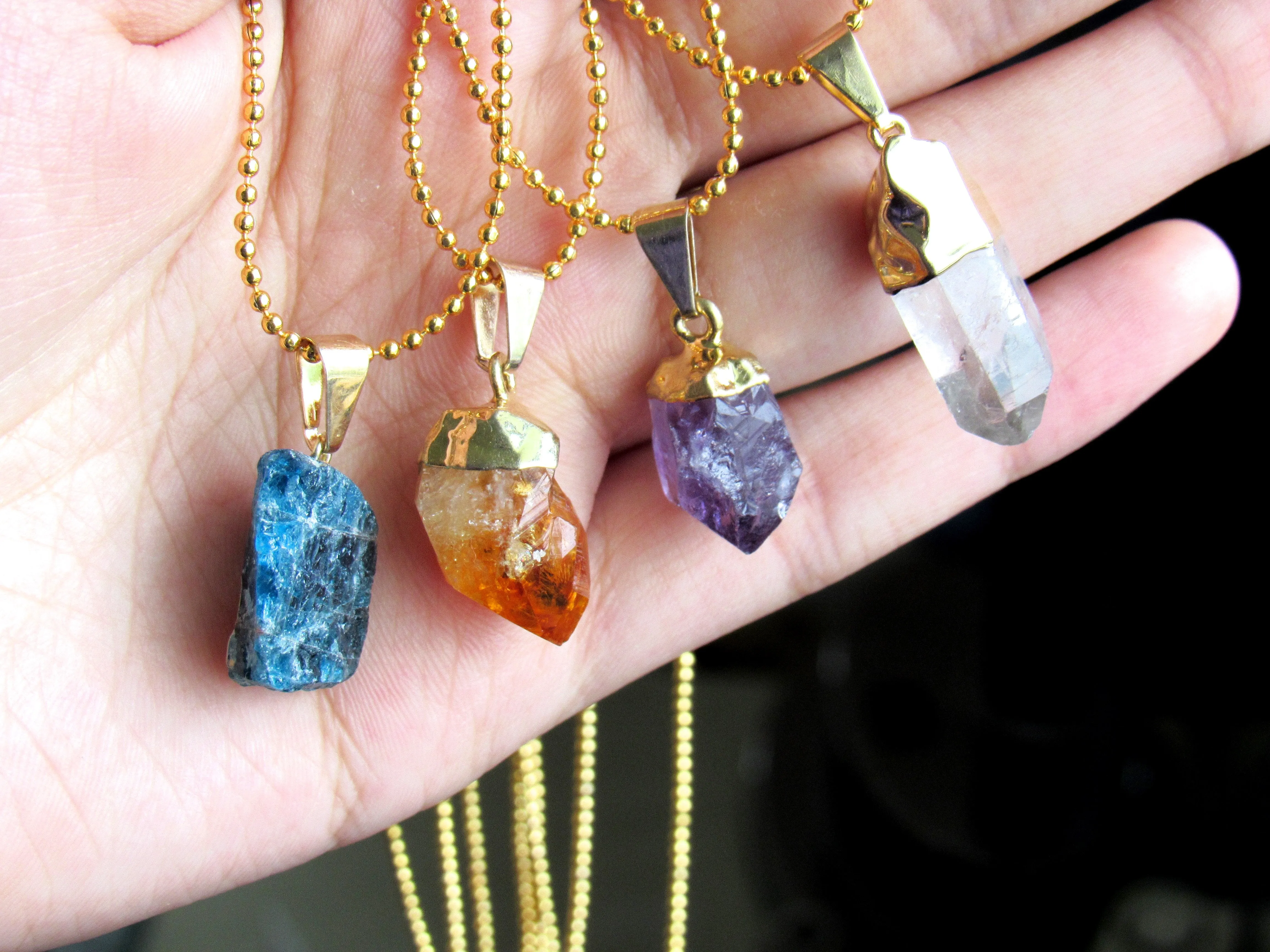 Citrine Point Chokers