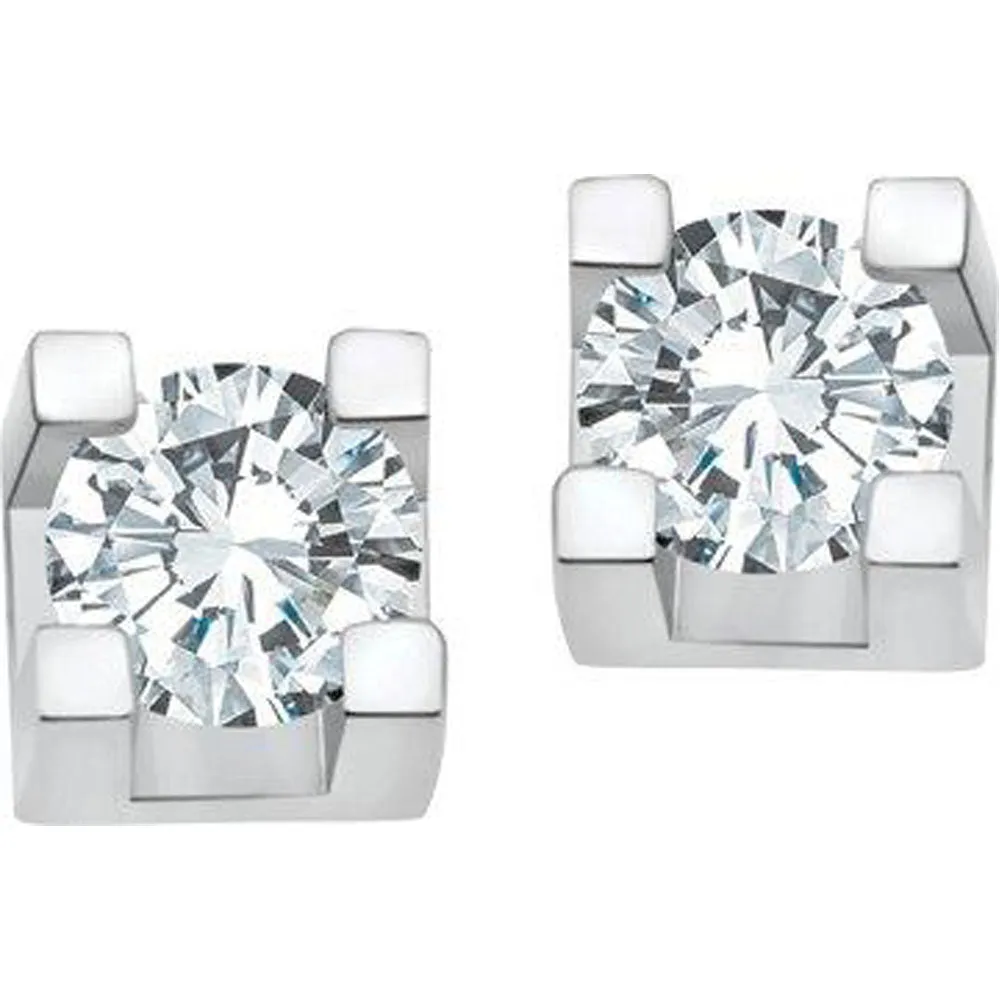 Classic Diamond Stud Earrings