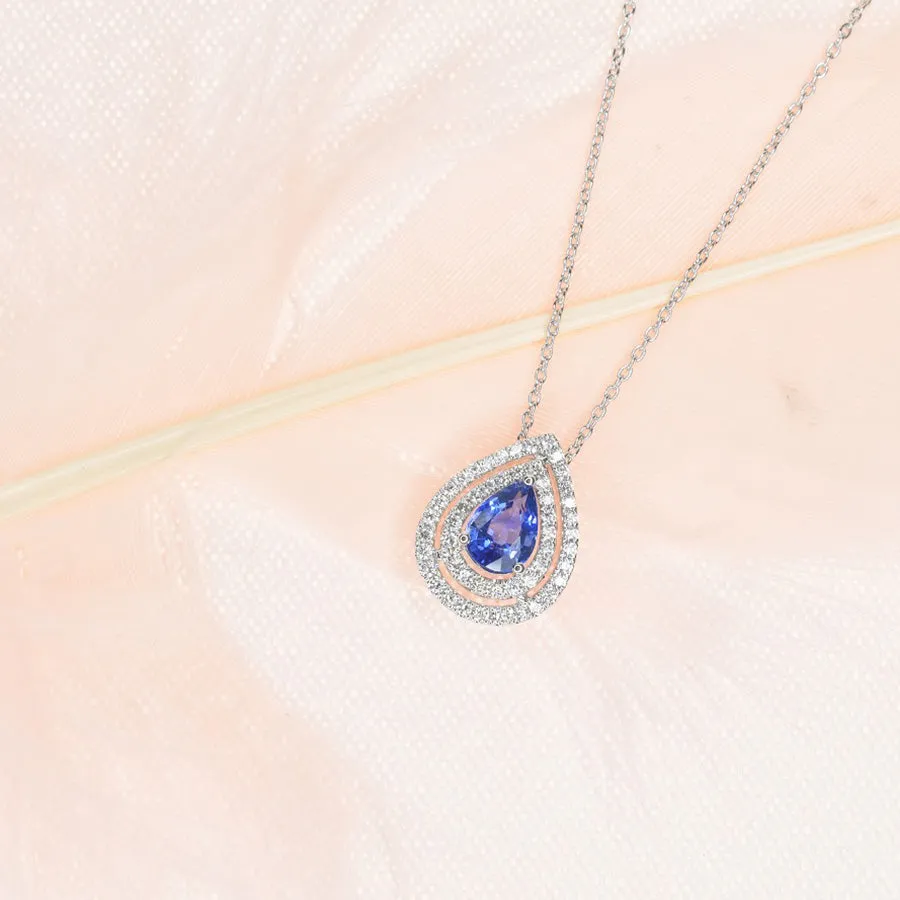 Classic Pear shaped Sapphire Pendant