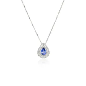 Classic Pear shaped Sapphire Pendant