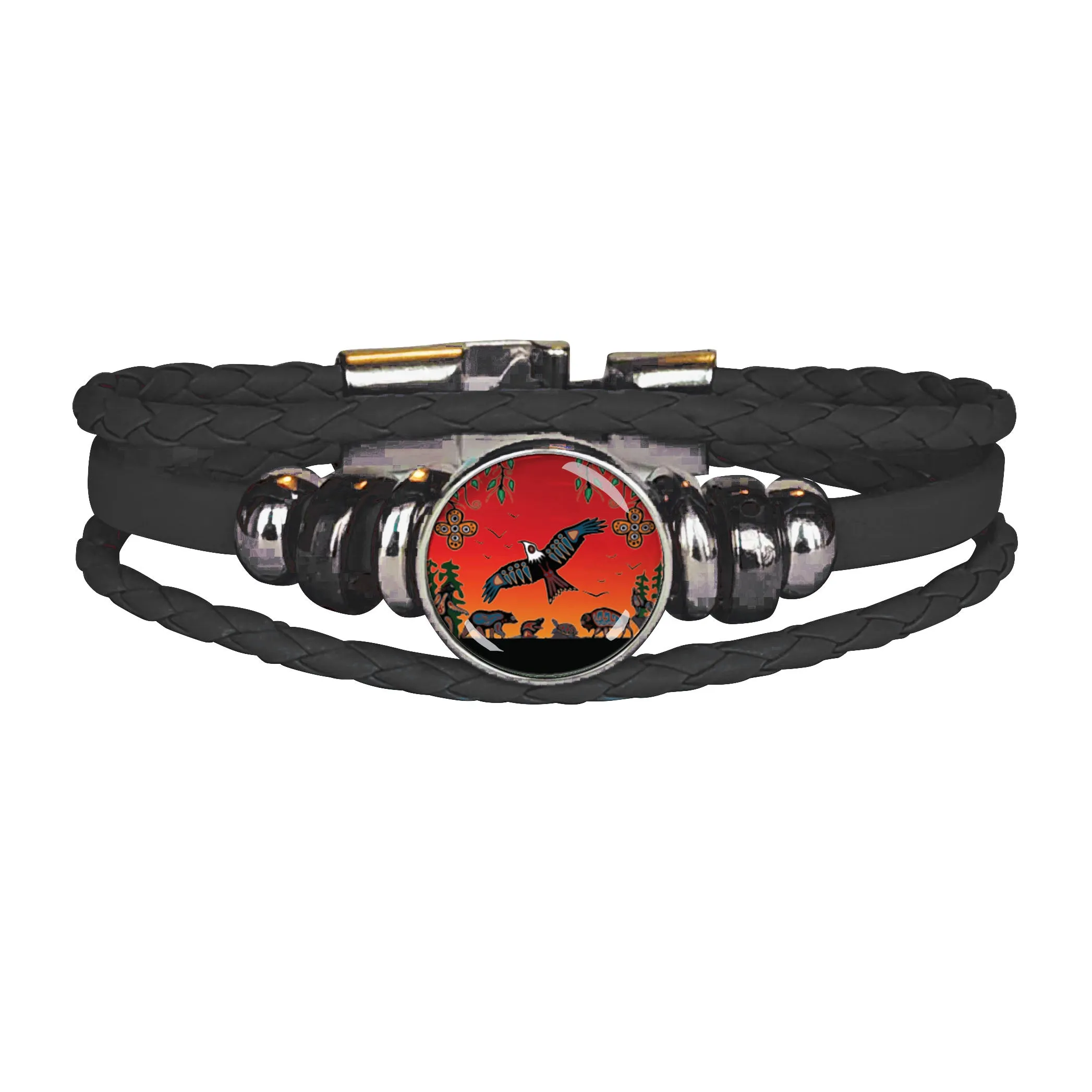 Cody Houle Seven Grandfather Teachings Leatherette Bracelet