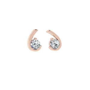 Coma Shaped Diamond Earrings