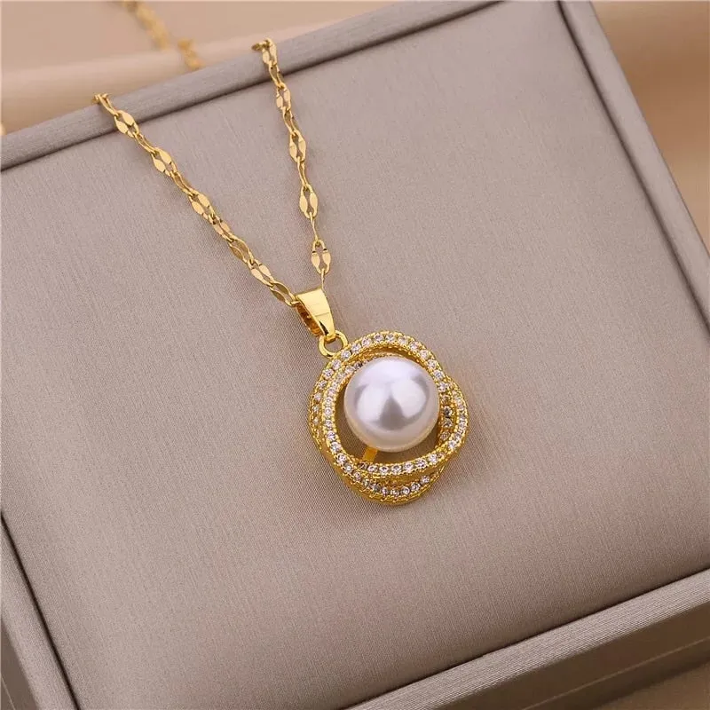 Crystal chain necklace for women