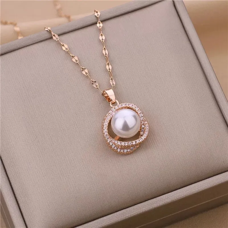 Crystal chain necklace for women