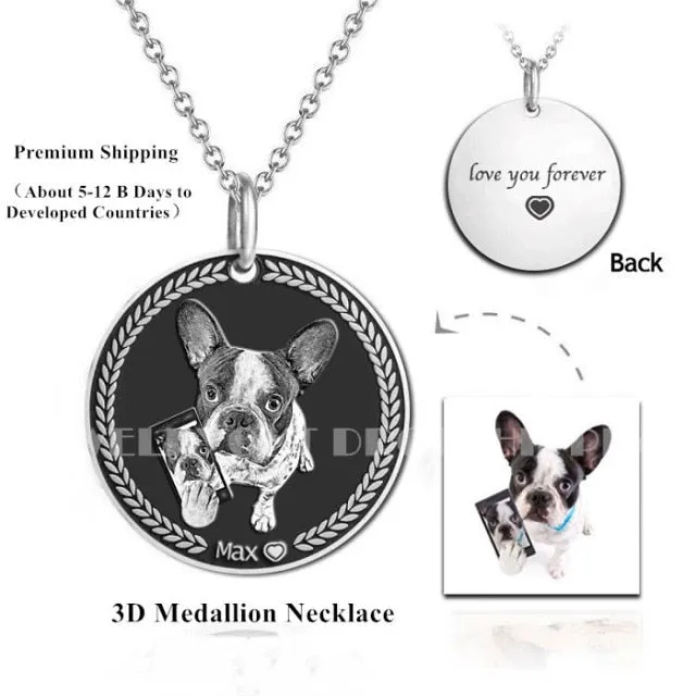 Customized Pet Engrave 925 Sterling Silver Necklace