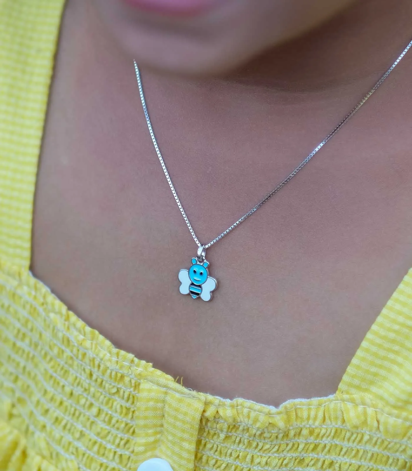 Cute Bee Necklace (Silver)