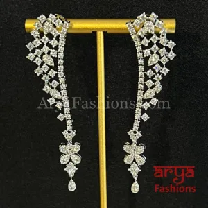 CZ Cocktail Chandbali Earrings