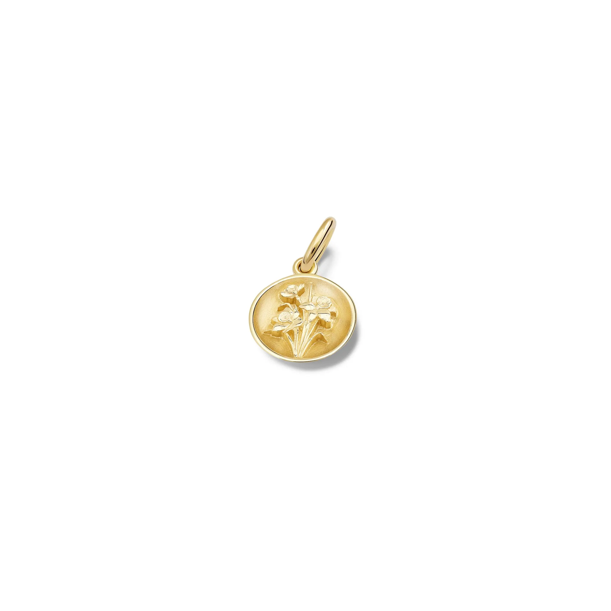 Daffodil Necklace Pendant Yellow Gold