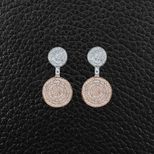 Diamond Circle Earrings