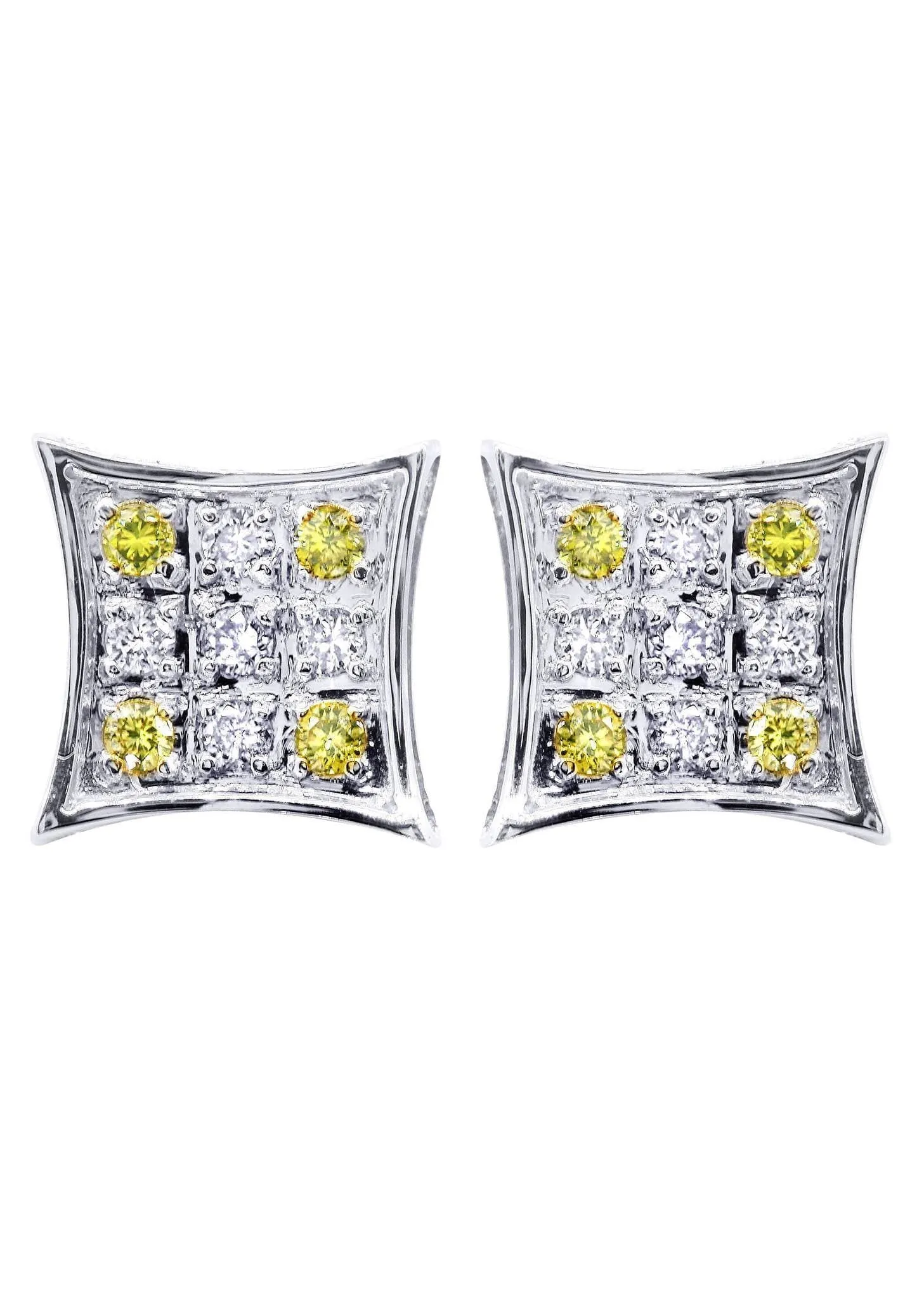 Diamond Earrings For Men | 0.22 Carats 14K White Gold