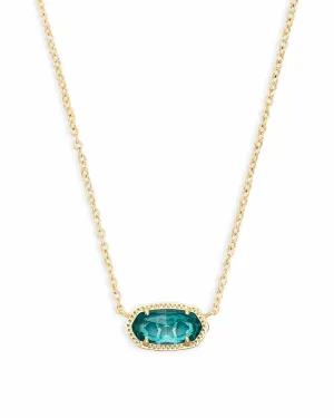 Elisa December Birthday Gold Necklace London Blue Glass