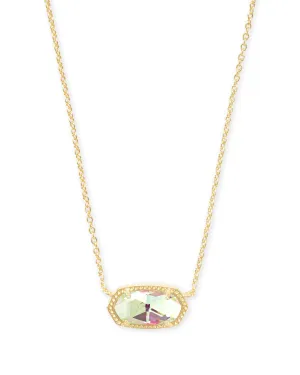 Elisa Gold Pendant Necklace In Dichroic Glass