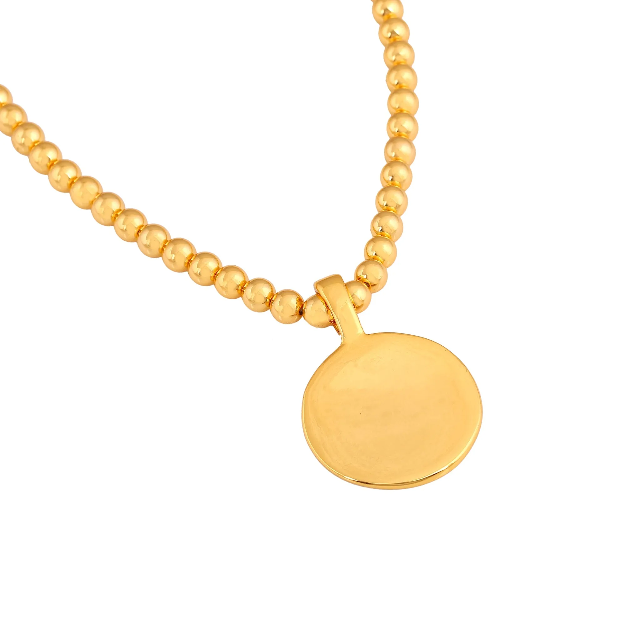 Estele Gold Plated Timeless Elegance Coin Designer Necklace for Women