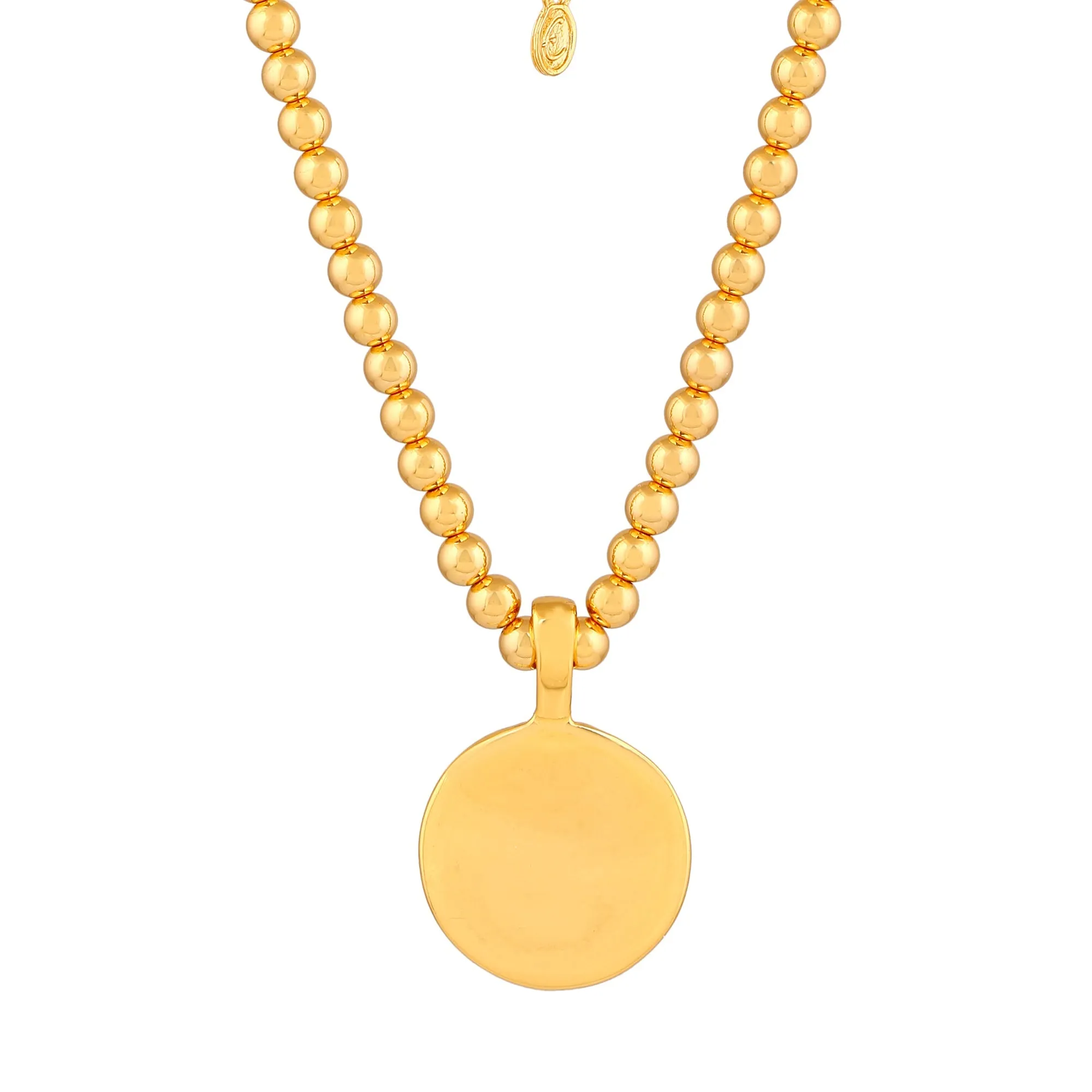 Estele Gold Plated Timeless Elegance Coin Designer Necklace for Women