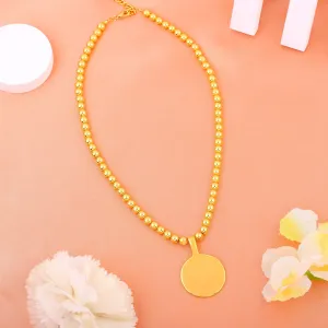 Estele Gold Plated Timeless Elegance Coin Designer Necklace for Women