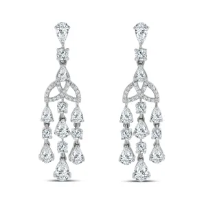 Eterna Diamond Earrings (4.21 ct Diamonds) in White Gold