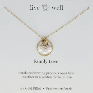 Family Love Three Pearls Necklace By Live Well