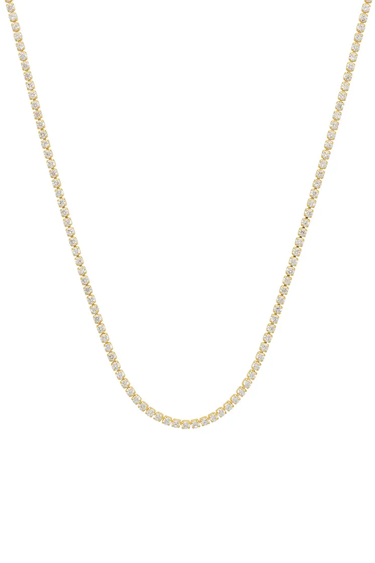 Fine Tennis Chain Necklace