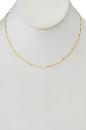 Flat Round Chain Necklace