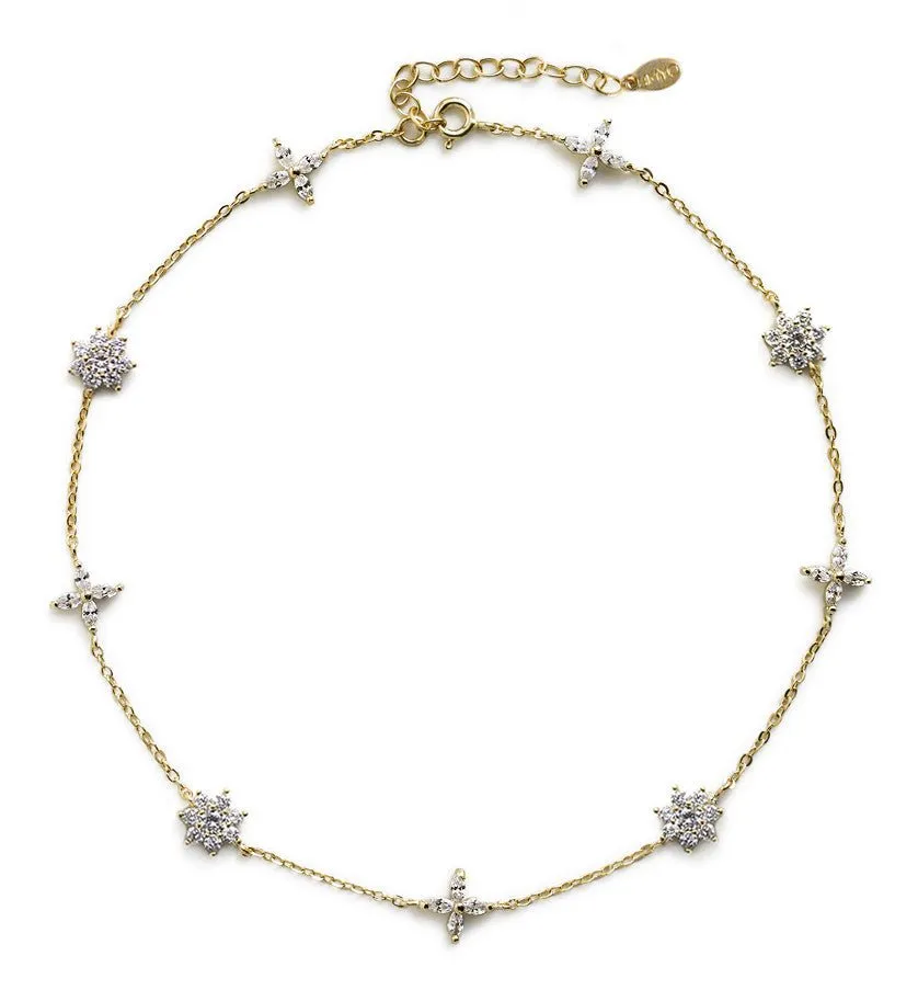 Fleur Pavé Crystal Choker