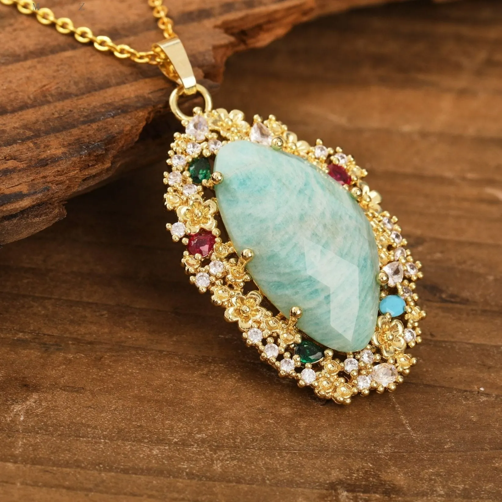 Gemstone  Rainbow Necklace