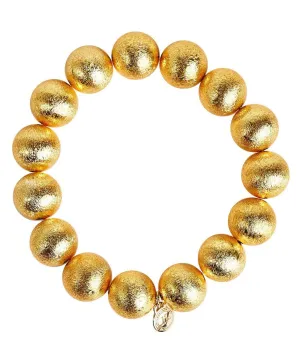 Georgia - Gold Beaded Bracelet - 14mm