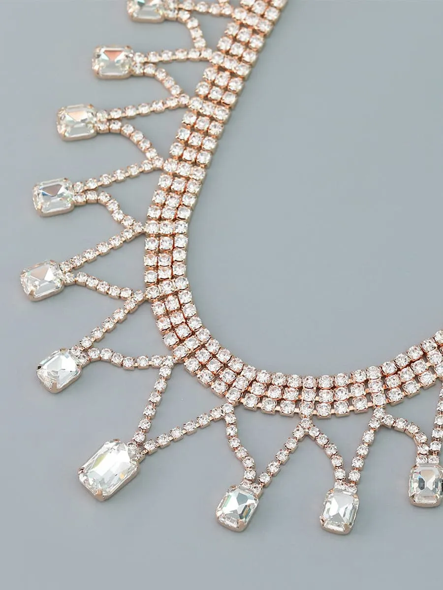 Glamorous Crystal Rhinestone Necklace MSE00135